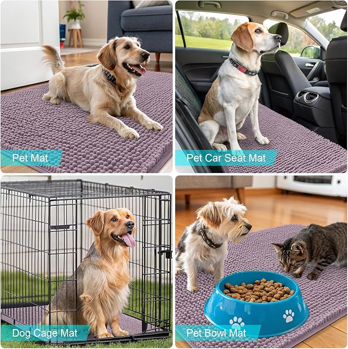 OLANLY Dog Door Mat for Muddy Paws 35x24, Absorbs Moisture and Dirt, Absorbent - Image 7