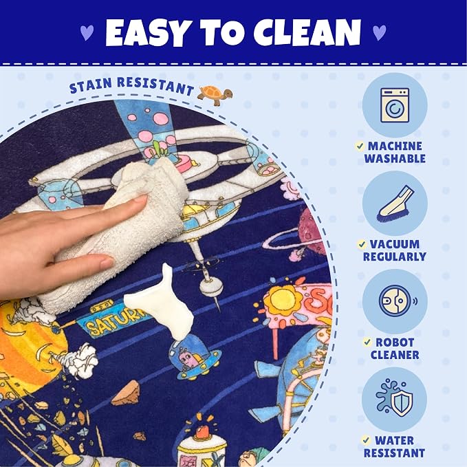 Hazo Haus Galaxy 8x10 Educational Kids Rug - Image 4