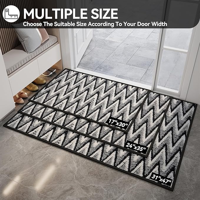 Indoor Door Mat 24x35, Dirt Resistant & Absorbent Doormat - Image 2