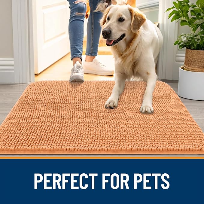 OLANLY Dog Door Mat for Muddy Paws 54x32, Absorbs Moisture and Dirt, Absorbent - Image 6