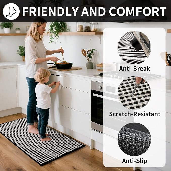 YDKGL Large Kitchen Runner Rugs Long Kitchen Mat Non Slip Washable, Super - Image 2