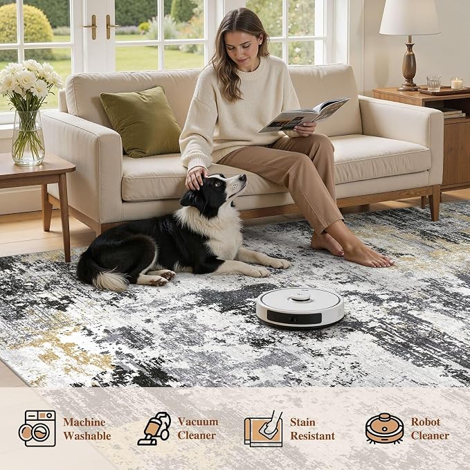 UERMEI 8x10 Area Rug for Living Room - Image 7