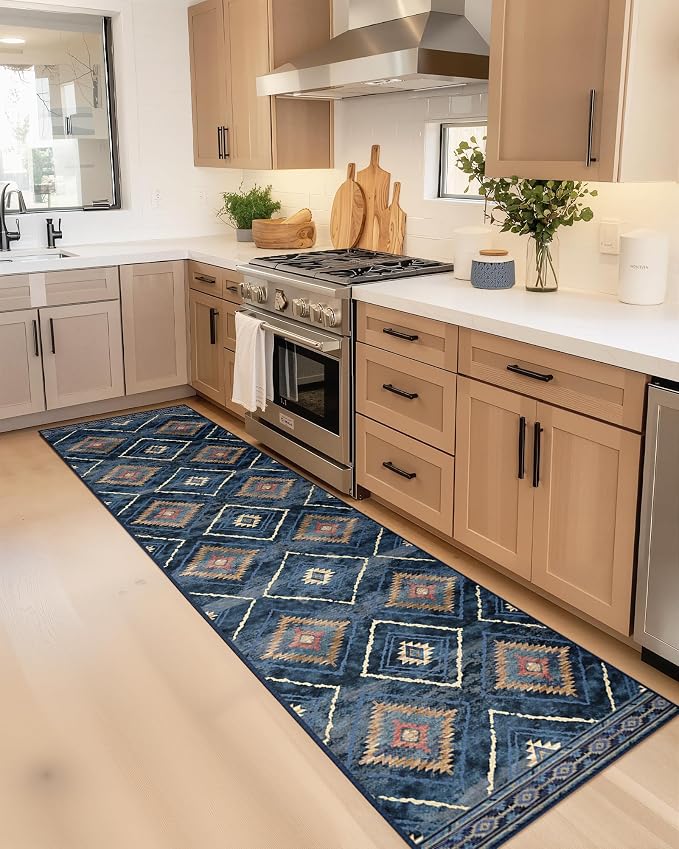 BESTSWEETIE Area Rug 2x10 Rug Machine Washable Non-Slip Low Pile Print Pattern - Image 2
