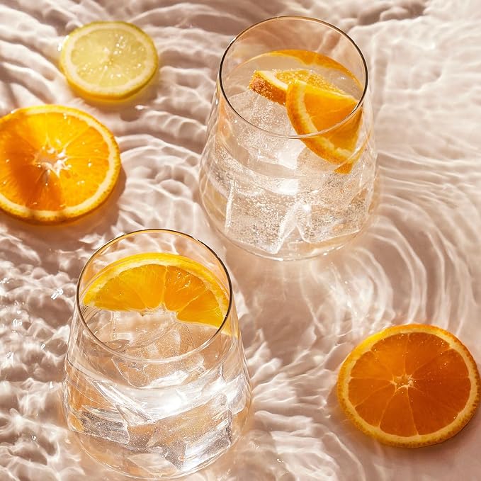 Krosno Water Juice Drinking Glasses, 12.9 oz, Avant-Garde Collection, Crystal - Image 6