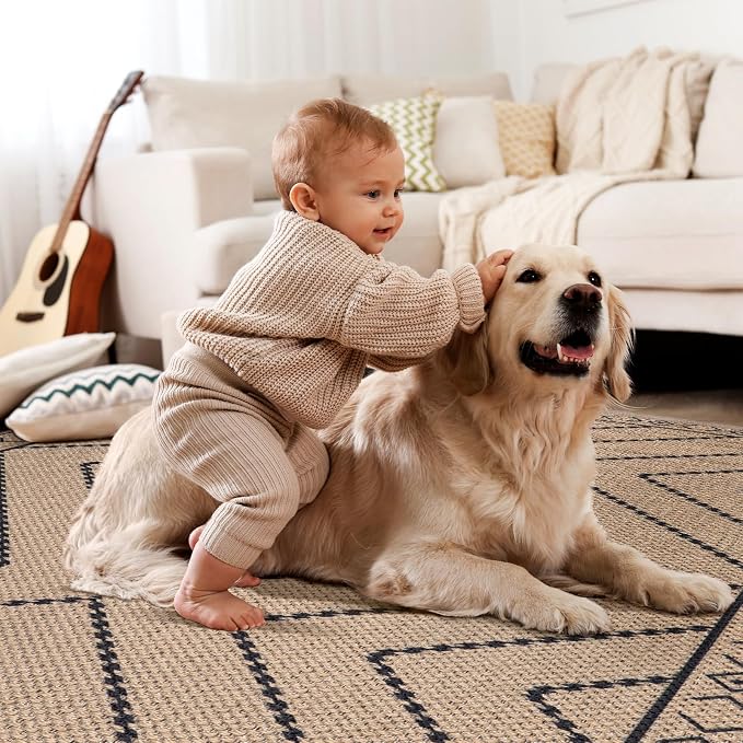 Tangsoo Easy Jute Rug 2x3 Outdoor Rug, Washable Non-Slip Rug - Image 8