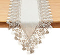 Natural Beige Floral Lace Table Runner Dresser Scarf | Dresser Scarf, Wedding & by Winotic