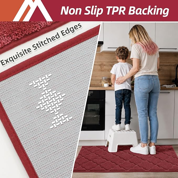 COSY HOMEER Soft Kitchen Rugs for in Front of Sink Super Absorbent Kitchen - Image 5