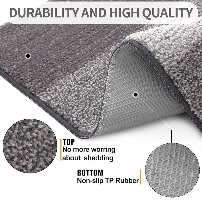 Kitinjoy Indoor Outdoor Door Mat, 71x24 Non-Slip Absorbent Dirt Trapper - Image 3