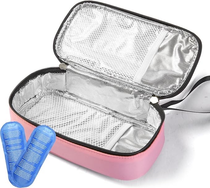 Insulated Breastmilk Cooler Bag with 2 Ice Packs - Breastmilk Cooler Organizer Bag for Daycare, Breastfeeding Mom Travel Outdoor