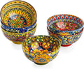 Henten Home Ceramic Dessert Bowls Set of 6, Bohemia 10 oz Snack Serving Bowl by HentenHome