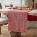 Burlap Style Farmhouse Table Runner, 14x36 Inches Red | Thick Durable Fabric by ZEEMARTONLINE