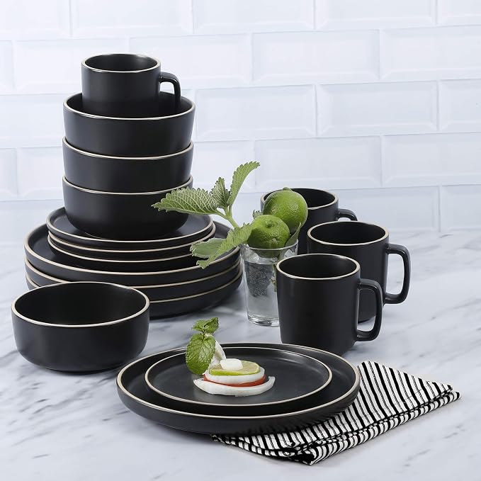 Gibson Home Zuma 16 Piece Round Kitchen Dinnerware Set, Service - Image 5