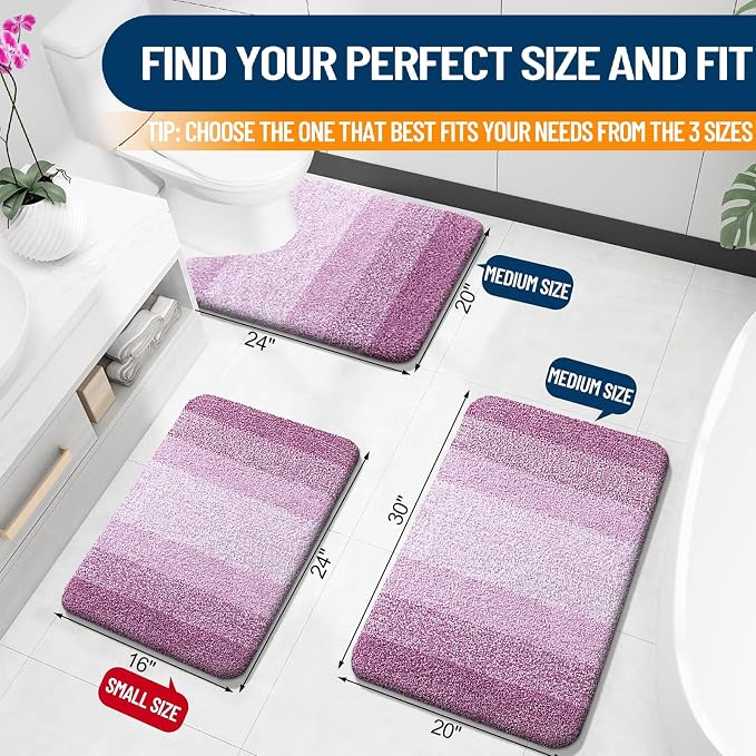 OLANLY Large Bathroom Rugs Mat 50x30, Extra Soft Absorbent Microfiber Bath Rugs - Image 2