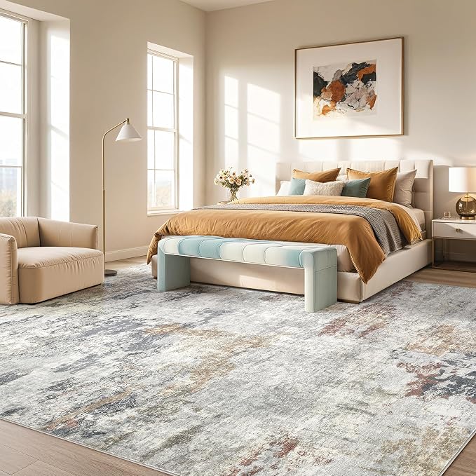 DMOYEST 10x12 Area Rug for Living Room, Washable & Non Slip Large Indoor Carpet - Image 3