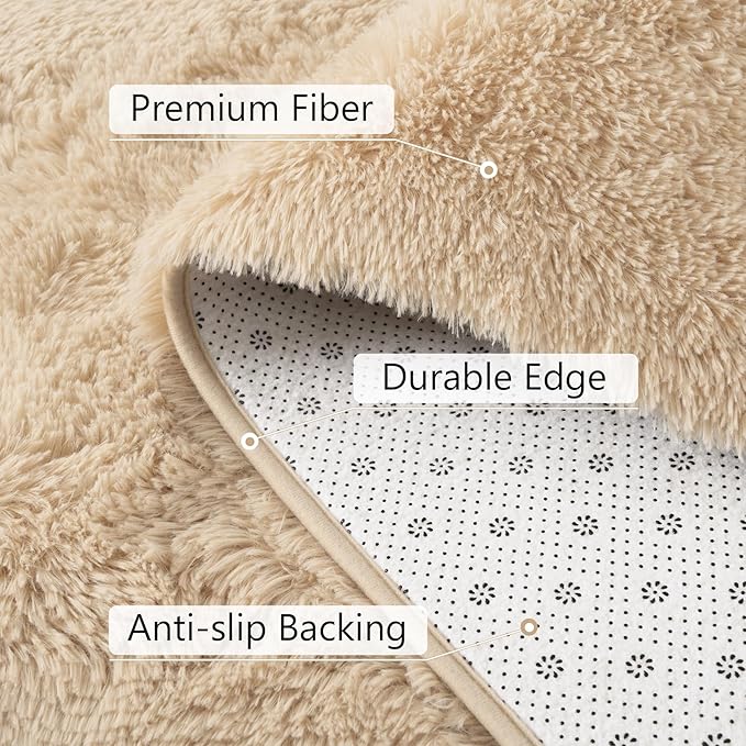BENRON Soft Area Rugs for Living Room Bedroom Washable, Fluffy Rugs for Kids - Image 4