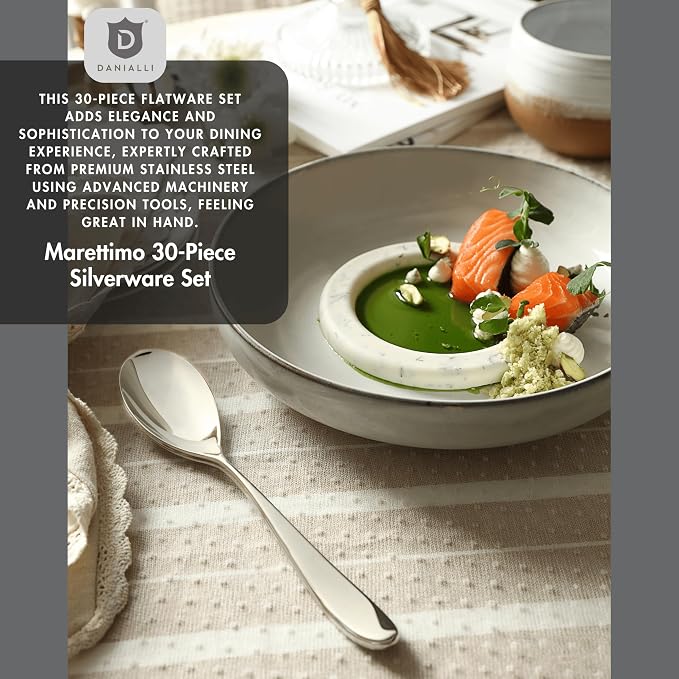 Silverware Set for 6 | 18/10 Stainless Steel Flatware Set | Mirror Finish - Image 4