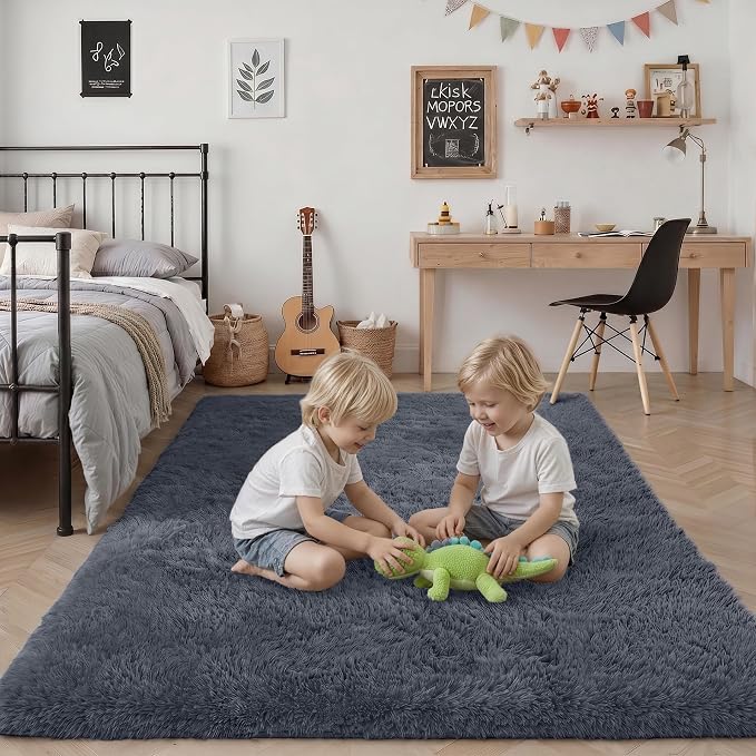 Fluffy Area Rugs 9x12 Living Room Bedroom: Ultra Soft Shag Rug Upgrade Non-Slip - Image 7