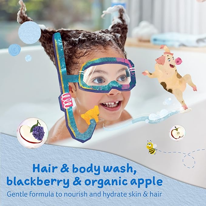 Childs Farm Blackberry & Organic Apple Hair & Body Wash 250ml (PACK OF 4)