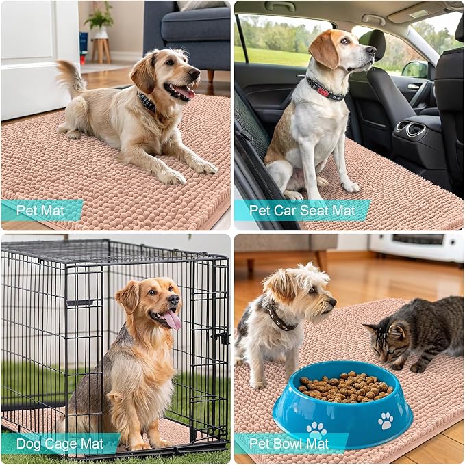 OLANLY Dog Door Mat for Muddy Paws 59x20, Absorbs Moisture and Dirt, Absorbent - Image 7