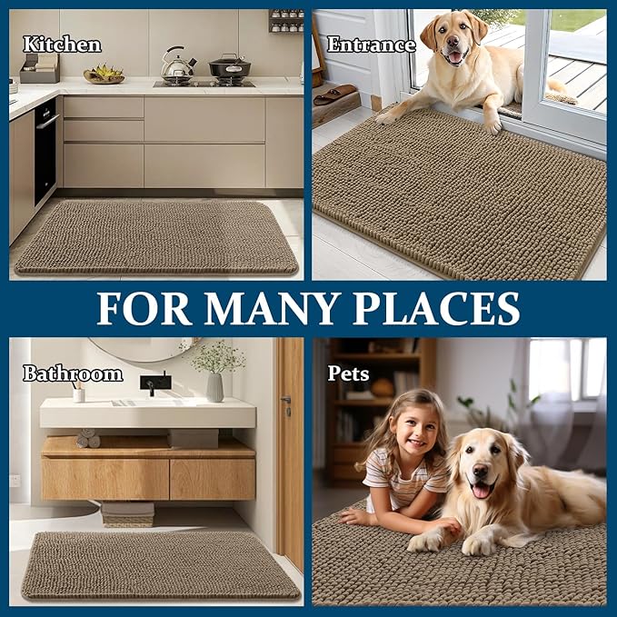 OLANLY Dog Door Mat for Muddy Paws 45x27, Absorbs Moisture and Dirt, Absorbent - Image 8