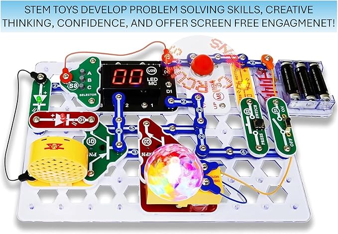 Snap Circuits “Arcade”, Electronics Exploration Kit, Stem Activities for Ages 8+, Full Color Project Manual (SCA-200)