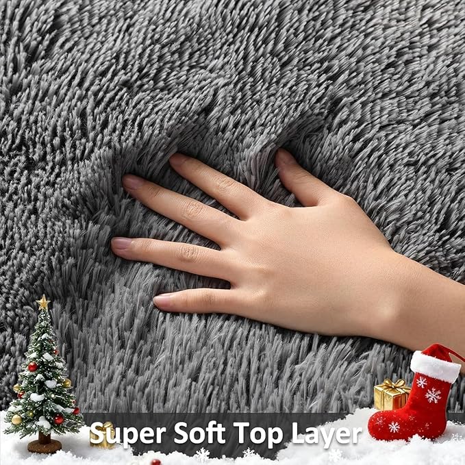Ophanie Runner Rug for Hallway, 2x6 Washable Non-Slip Fluffy Soft Bedside Rugs - Image 2