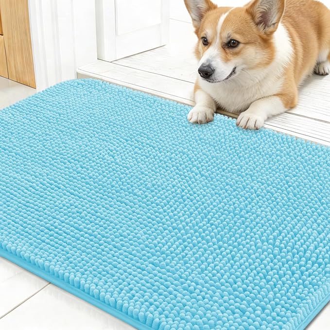 OLANLY Dog Door Mat for Muddy Paws 24x16, Absorbs Moisture and Dirt, Absorbent by OLANLY