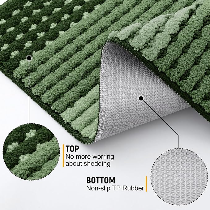Kitinjoy Indoor Outdoor Door Mat, 47x20 Non-Slip Absorbent Dirt Trapper - Image 3