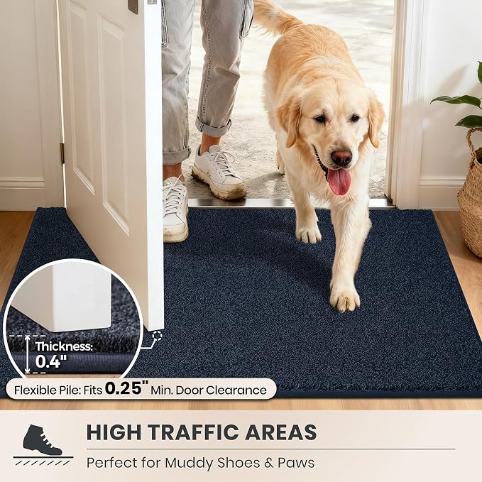 PURRUGS Easy Care Area Rug 6ft x 9ft, Non-Slip Washable Entryway Rug, Stain - Image 6