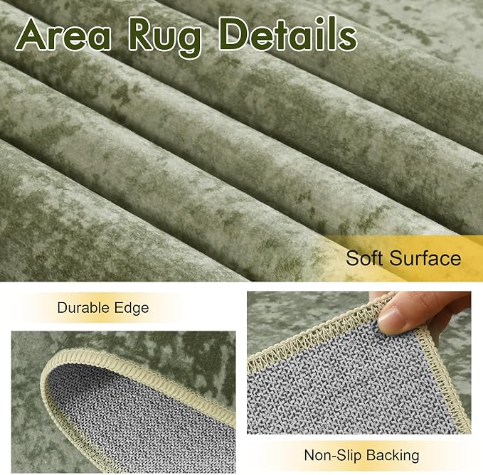 8x10 Ft Large Area Rugs for Living Room, Soft Non-Slip Washable Rugs Modern - Image 5