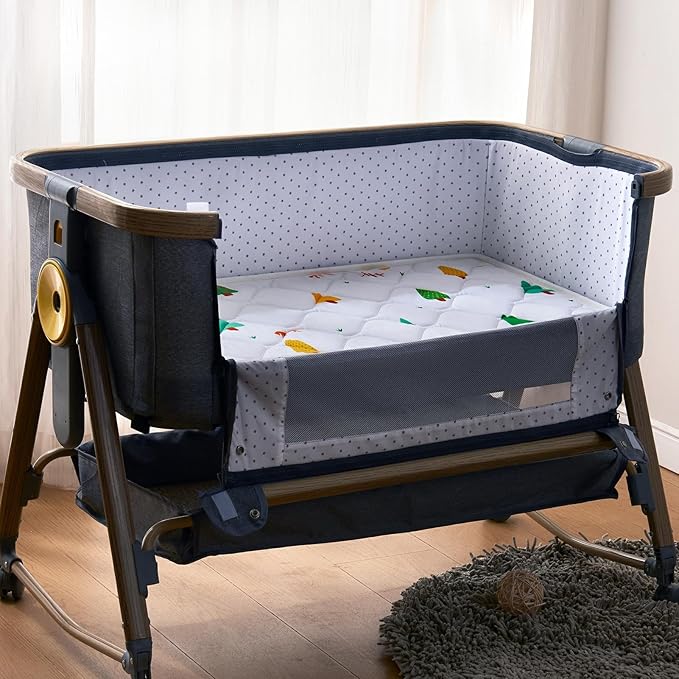 Baby Bassinet Mattress 33 x 20 inches- Firm Support and Comfort Premium Foam,Noiseless and Odorless,Hypoallergenic Small Crib Mattress, Fits Moses Basket, Dual Sided with Soft Breathable Fabric