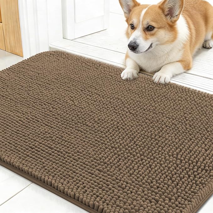 OLANLY Dog Door Mat for Muddy Paws 30x17, Absorbs Moisture and Dirt, Absorbent by OLANLY