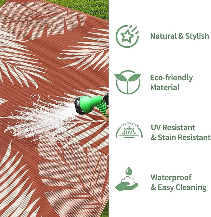 GENIMO Outdoor Rug 5' x 8' Waterproof - Image 6