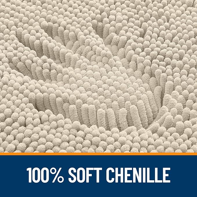OLANLY Bathroom Runner Rugs 44x24, Extra Soft Absorbent Chenille Bath Rugs - Image 4