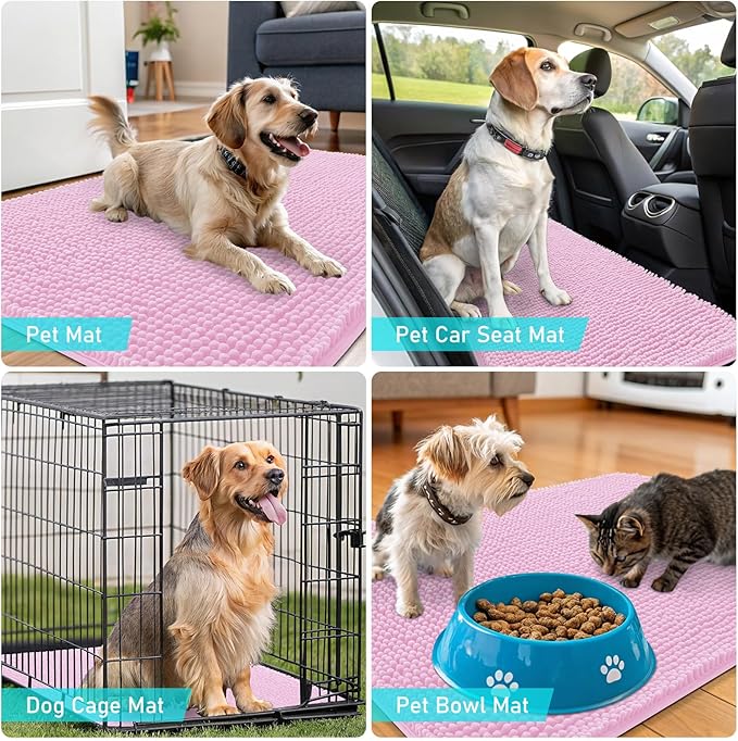 OLANLY Dog Door Mat for Muddy Paws 45x27, Absorbs Moisture and Dirt, Absorbent - Image 7