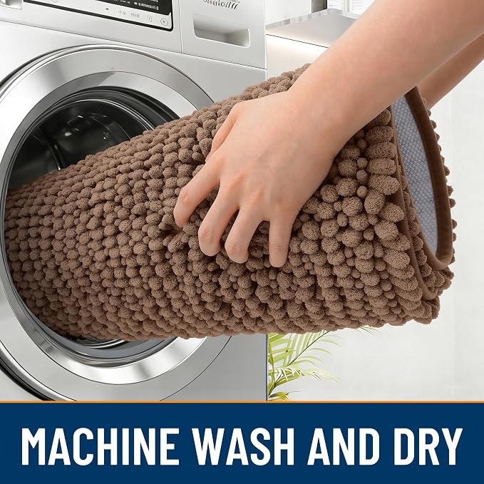 OLANLY Dog Door Mat for Muddy Paws 59x24, Ultra Absorbent Chenille Mud Doormat - Image 5