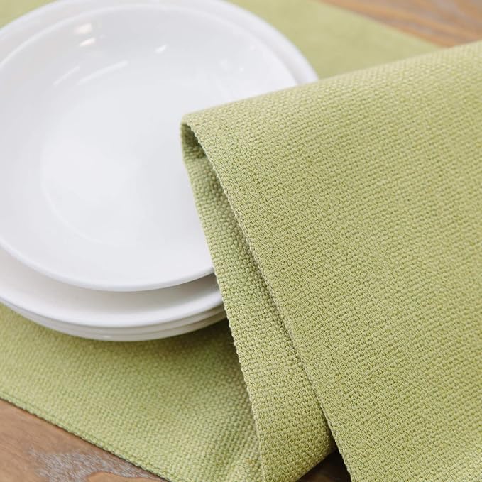 Soft Caddice Faux Linen 2 Piece Fabric in 1 Table Runner, eco-Friendly Fabric - Image 2