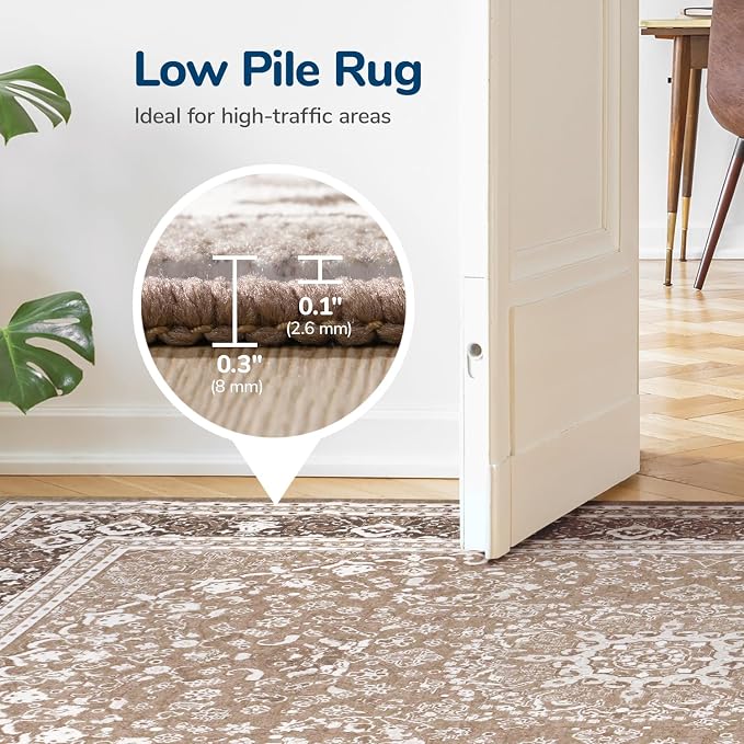 Lessymo 9 x 12 Area Rugs for Living Room, Machine Washable Area Rugs Boho Faux - Image 5