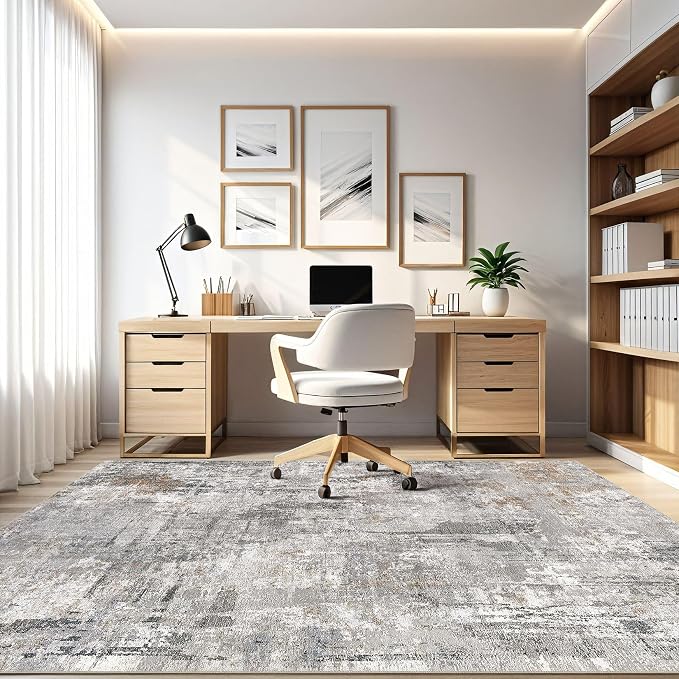 LOONGRUG 5x8 Area Rug Living Room: Washable Large Abstract Soft Stain Resistant - Image 8