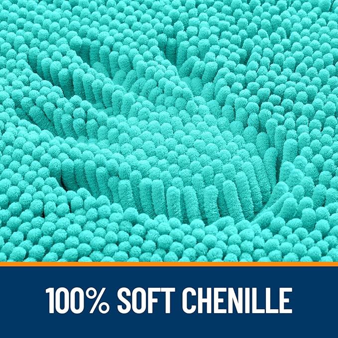 OLANLY Large Bathroom Rugs 59x35, Extra Soft Absorbent Chenille Bath Rugs - Image 3