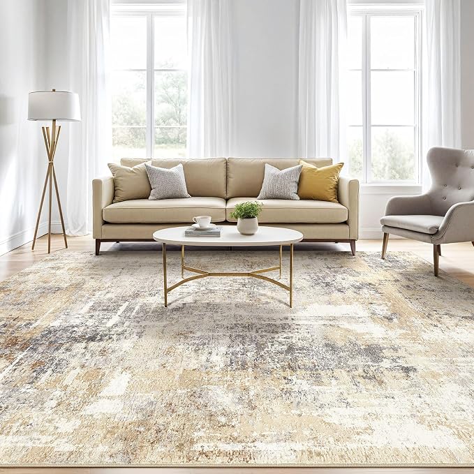 Area Rugs 8x12 Living Room: Washable Large Abstract Modern Soft Rugs Stain - Image 5