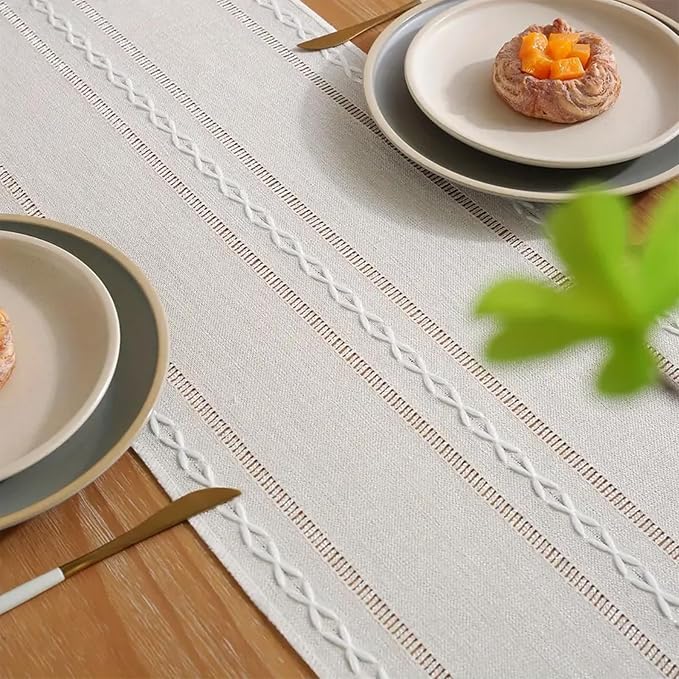 White Table Runners 90 Inches Long - Image 5