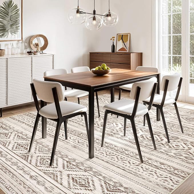 cotiled 10x12 Area Rugs Living Room Rug: Washable Boho Rugs - Image 7