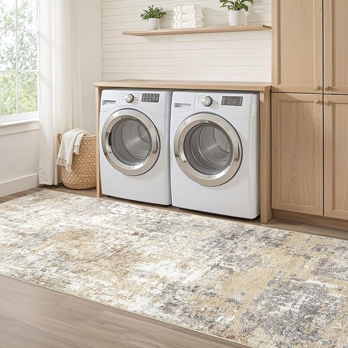 Runner Rug Kitchen Washable Rugs: 2x6 Non-Slip Abstract Soft Modern Stain - Image 7