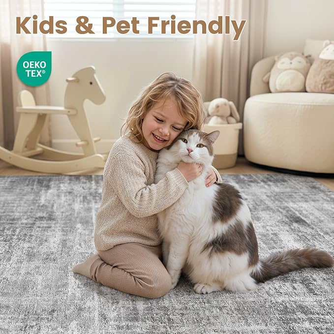Washable 7x9 Area Rug for Living Room - Image 4