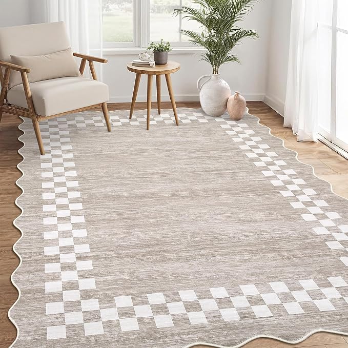 GarveeHome Area Rug 6x9 Large Living Room Modern Border Throw Rug - Image 8