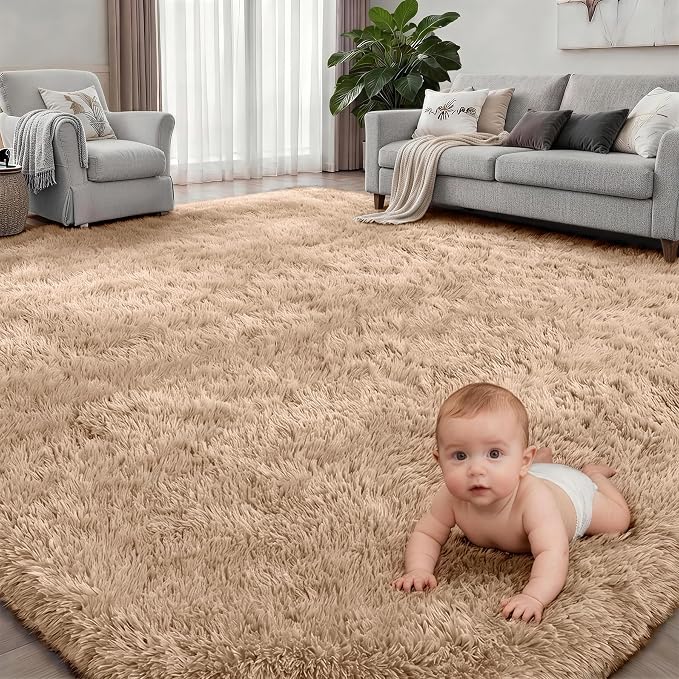 Fluffy Area Rugs 9x12 Living Room Bedroom: Ultra Soft Shag Rug Upgrade Non-Slip - Image 2