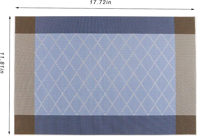 Placemats Set of 4 Washable Indoor | Outdoor Vinyl Place Mats - Image 2