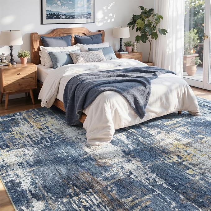 4x6 Ft Area Rugs for Living Room, Soft Non-Slip Washable Rugs Modern Abstract - Image 4