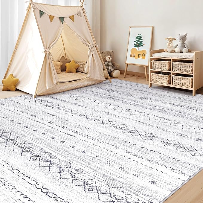 cotiled 9x12 Area Rugs Living Room Rug: Washable Boho Rugs - Image 7